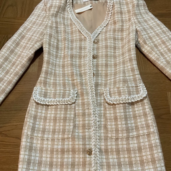 Anthropologie Endless Rose Tweed Plaid Dress NWT - Picture 3 of 3